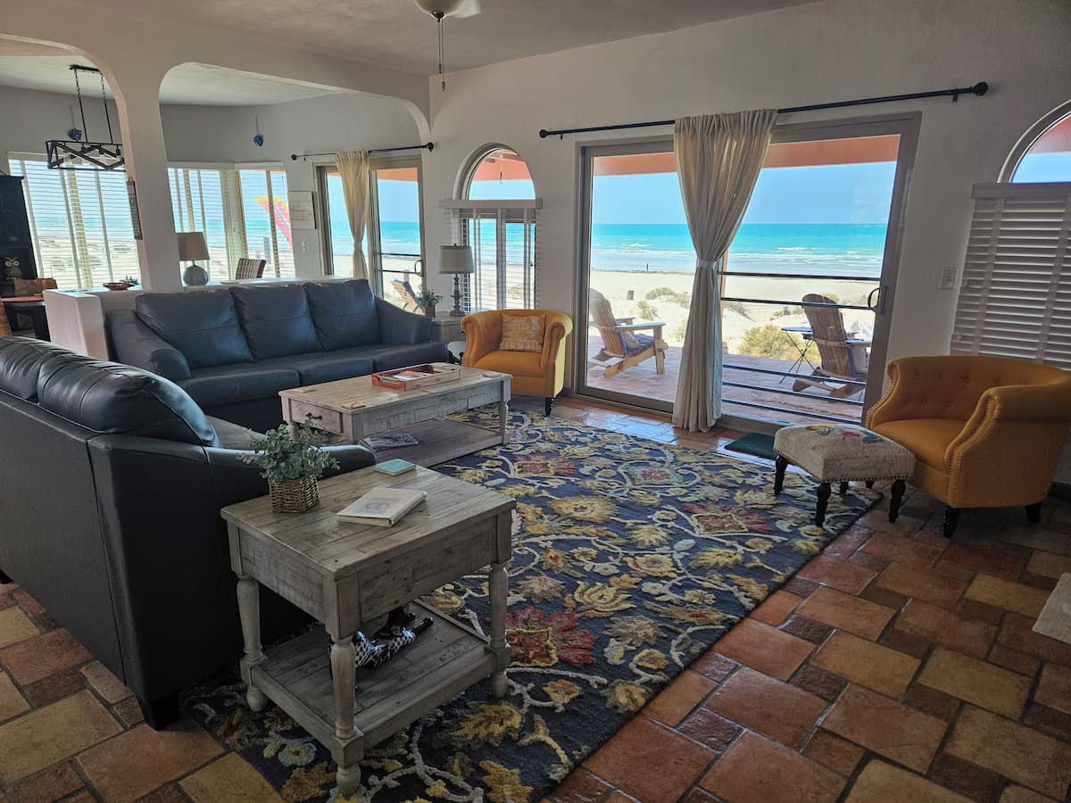 Private BEACHFRONT Home 2 Bdrm sleeps 6 in beds.